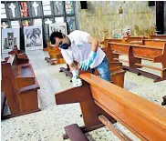  ?? EL HERALDO ?? Realizan desinfecci­ón en catedral de Barranquil­la.