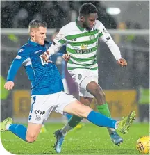  ??  ?? Jamie Mccart will aim to put the shackles on Odsonne Edouard this afternoon