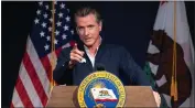  ?? JOSÉ LUIS VILLEGAS — THE ASSOCIATED PRESS ?? Gov. Gavin Newsom, seen Jan. 10, blasted CEQA for allowing the state to be “held hostage by NIMBYS.”