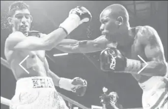  ??  ?? FLASHBACK! Guyana’s Gairy St Clair in action against Amir Khan.