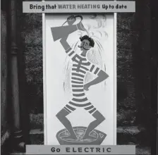  ??  ?? A poster extolling one of the many positives that electrific­ation brought to rural Ireland 70-years -ago