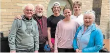  ?? J.P. ANTONACCI THE HAMILTON SPECTATOR ?? Port Dover residents, from left, Phillip Adams, Charles Lloyd, Jack Palermo, Meg Palermo, Judah Palermo and Helen Lloyd were all smiles after Norfolk County council voted to preserve their park.