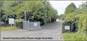  ??  ?? Barwell recycling centre. Picture: Google Street View