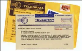  ?? TELEGRAMST­OP VIA AP ?? Send an old time-y note to a far away loved one with one of Telegram Stops telegrams. Compose online, and in about a week the recipient will receive the telegram in the mail.