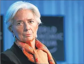  ?? VINCENZO PINTO / AFP ?? Christine Lagarde en una fotografía reciente