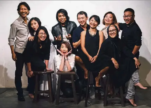  ??  ?? ‘Making theatre has to be seen as something that is relevant, worthwhile and meaningful for people to want to make it, and for audiences to want to watch it,’ says Chee (far left) about Wayang diSinkeh. — Photos: THUM CHIA CHIEH