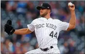  ?? DAVID ZALUBOWSKI — THE ASSOCIATED PRESS ?? Tyler Anderson, claimed by the Giants, pitched four years for the Rockies, making a career-high 32starts in 2018.
