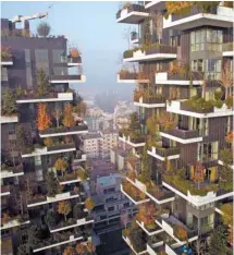  ?? ONF ?? Les réalisateu­rs sont notamment allés rencontrer, à Milan, un architecte constructe­ur de «forêts verticales», des gratte-ciel entourés d’arbres jusqu’au ciel.