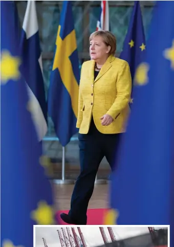  ??  ?? Chancellor Angela Merkel’s Germany is enjoying record-low unemployme­nt and a rise in the export sector