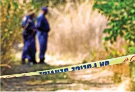  ?? Gallo Images ?? The police at a crime scene in Capital Park, where a body was found. Crime and Covid behind UK’S decision to keep SA on red list./