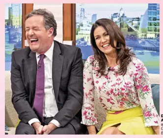  ??  ?? Double ACt: Susanna and Piers on Good Morning Britain