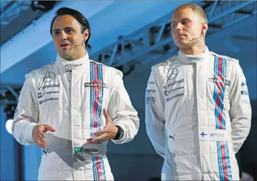  ??  ?? IDA Y VUELTA. Massa se retiró y dejó Williams en manos de Bottas y Stroll. Ahora el brasileño apunta como pareja del canadiense en 2017.