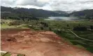  ??  ?? Bulldozers and diggers clearing millions of tonnes of earth in Chinchero, Peru for the constructi­on of a new internatio­nal airport. Photograph: Jorge De La Quintana