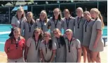  ??  ?? ST MARY’S School, Waverley, first water polo team, bronze medallists at the first team St Stithians Invitation­al