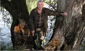  ??  ?? Targeted: Perthshire ghillie Sandy McIntosh shows bankside damage