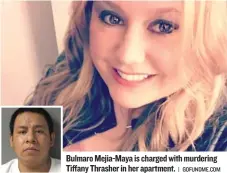  ??  ?? Bulmaro Mejia- Maya is charged with murdering Tiffany Thrasher in her apartment.
| GOFUNDME. COM