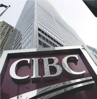 ?? NATHAN DENETTE / THE CANADIAN PRESS FILES ?? CIBC followed Royal Bank this week in discussing the early impact of low commodity
prices, particular­ly oil and gas, on the banks’ business and consumer portfolios.
