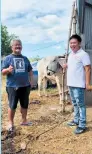  ?? ?? From left: RJM Farm Owner Monching Tan and Hoover Feeds Agent Adrian Concepcion