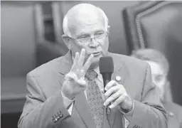  ?? STEVE CANNON/AP ?? State Sen. Dennis Baxley, R-Ocala, has introduced a bill that would make financial aid depend on the college major you choose.