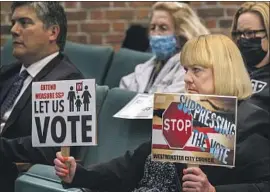  ?? Francine Orr Los Angeles Times ?? COMMUNITY ACTIVIST Terry Rains attends a City Council meeting April 13. The council has been reluctant to put the renewal of a 1% sales tax on the ballot.