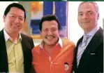  ??  ?? FORMER President Joseph Estrada with Bobby Kittichaiw­ong, Villa Medica’s chief executive officer, and Dr. Geoffrey Huertgen