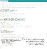  ??  ?? Enter your own message into the source code before your flash.