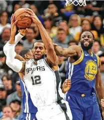  ?? Ronald Cortes / Contributo­r ?? One rumor has theWarrior­s sending the No. 2 overall pick and change to the Spurs for LaMarcus Aldridge and the No. 11 pick.