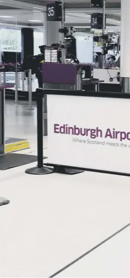  ??  ?? 0 With passenger numbers having plummeted during the Covid pandemic, Edinburgh Airport boss Gordon Dewar claimed that government policy threatened the future of the aviation industry