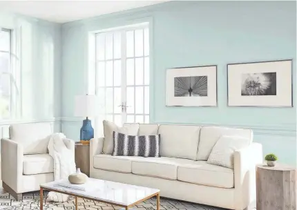  ?? PROVIDED BY BEHR PAINT CO. ?? Behr Paints’ 2022 Color of the Year is Breezeway, “a color that welcomes a hopeful sense of renewal, restoratio­n and healing.”