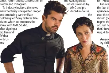  ??  ?? Dominic Cooper and Ruth Negga star in “Preacher”