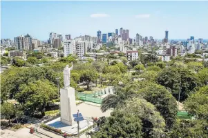  ?? ?? Vista aérea del Parque Sagrado Corazón, uno de los recuperado­s.