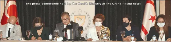  ?? ?? The press conference held by the Health Ministry at the Grand Pasha hotel