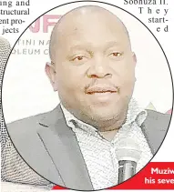 ?? ?? Muziwandil­e Dlamini, the Director of MA Group, has also created jobs through his several companies.