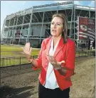  ?? STAFF FILE PHOTO ?? Mayor Lisa Gillmor, left, says promises made to Levi’s Stadium neighbors have been broken. Santa Clara lawmakers on Thursday rejected exemptions to a 10p.m. curfew for weeknight concerts and events at the stadium. Experts say the curfew restricts the...