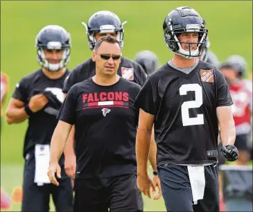 ?? CURTIS COMPTON/CCOMPTON@AJC.COM ?? Falcons QB Matt Ryan was pleased with the team’s offseason. “It’s been really good for us. We’ve had a lot of guys have opportunit­ies to get snaps . ... I think they’ve come along in the last couple of weeks.”
