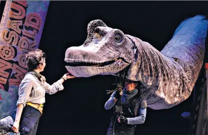  ??  ?? Al fresco dino: Dinosaur World Live at Regent’s Park Open Air Theatre, left; Cbeebies Prom, below; Wilderness Festival at Cornbury Park in Oxfordshir­e, below left