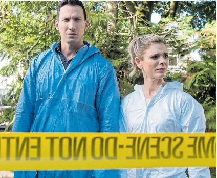  ?? Picture: BBC ?? DREAM TEAM: Silent Witness stars David Caves (Dr Jack Hodgson) and Emilia Fox (Dr Nikki Alexander)