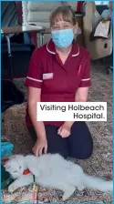  ?? ?? Visiting Holbeach Hospital.