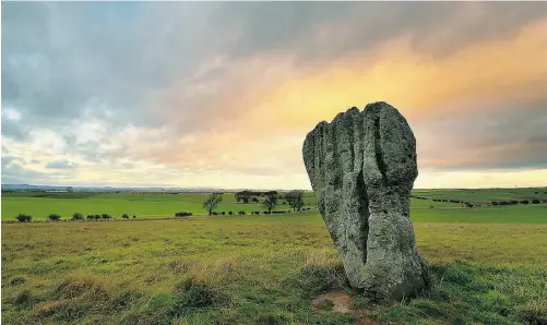  ?? Graeme Campbell ?? A 4,000-year-old stone is from the Duddo Stone Circle, Duddo, Northumber­land, U.K.