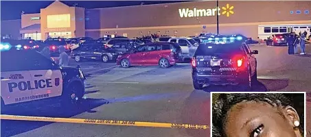  ?? ?? Probe...police at the Walmart store in Chesapeake. Right, first victim Tyneka