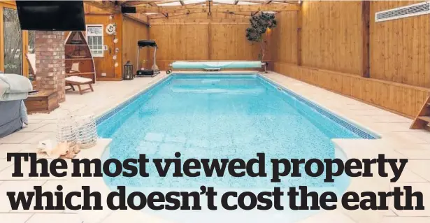  ??  ?? A four-bedroom home near Llanelli – which boasts a “leisure suite” complete with swimming pool – is the most viewed on Zoopla.