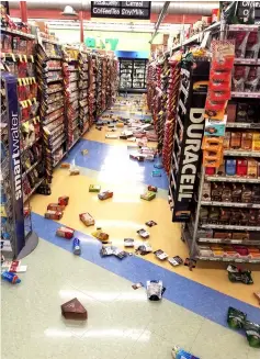  ?? — Reuters photo ?? Earthquake damage is seen inside a store in Anchorage, Alaska.