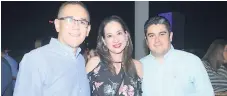  ??  ?? Rigel Sierra, Yvonne Cerna y Carlos Medina