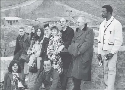  ?? ?? The U.S. Table Tennis team poses on the Great Wall, April 1971. Guyana’s George Braithwait­e is at right. Photo courtesy of Connie Sweeris.