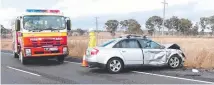  ?? Picture: Holly Cormack ?? ROAD TRAGEDY: The aftermath of a fatal traffic crash on the D'Aguilar Highway yesterday morning.