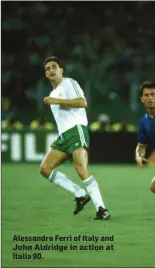  ??  ?? Alessandra Ferri of Italy and John Aldridge in action at Italia 90.