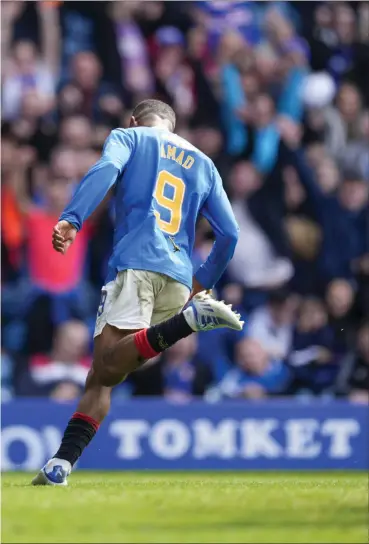  ?? ?? Amad Diallo scored the second goal for Rangers as key players were rested ahead of Seville