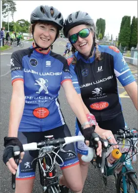  ??  ?? Angela Dennehy, Kilcorney and Michelle O’Keeffe, Millstreet participat­ed ln the Sliabh Luachra Cycle Classic. Photos: John Tarrant