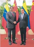  ?? FOTO: AFP ?? Maduro se reunió con el primer ministro Li Keqiang.