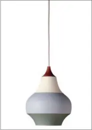  ?? HIVE MODERN VIA AP ?? This undated photo provided by Hive Modern shows Swedish designer Clara von Zweigbergk’s Cirque pendant light. Zweigbergk was inspired by a trip to Tivoli in Copenhagen to create her pendants. The shapes and colors evoke the wheels of fortune, cotton...